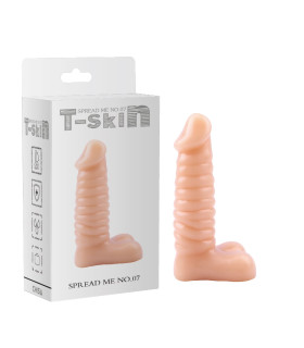 Фалоімітатор реалістичний рельєфний Chisa з мошонкою, бежевий, 16.5 х 4 см - No Taboo