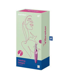 Вибратор для клитора Satisfyer Twirling Delight точечная стимуляция, фиолетовый, 16.8 х 3 см - No Taboo