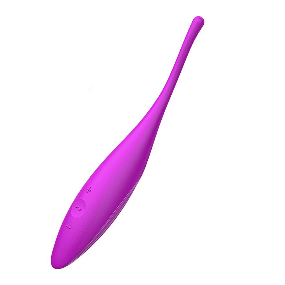 Вибратор для точечной стимуляции Satisfyer Twirling Joy с приложением, фиолетовый, 18 х 3 см (43738), zoom