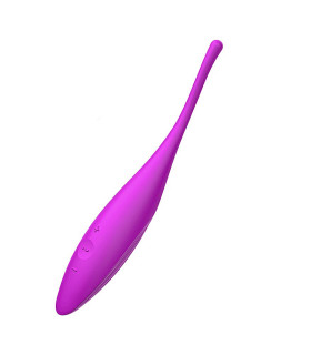 Вібратор для точкової стимуляції Satisfyer Twirling Joy з додатком, фіолетовий, 18 х 3 см - No Taboo