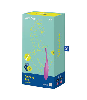 Вібратор для точкової стимуляції Satisfyer Twirling Joy з додатком, фіолетовий, 18 х 3 см - No Taboo