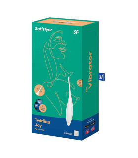 Вибратор для точечной стимуляции Satisfyer Twirling Joy с приложением, белый, 18 х 3 см - No Taboo
