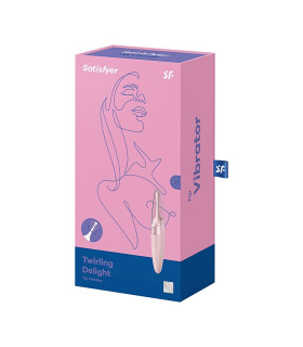 Вибратор для клитора Satisfyer Twirling Delight точечная стимуляция, розовый, 16.8 х 3 см - No Taboo