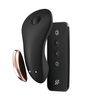 Вибратор в трусики Satisfyer Little Secret с пультом и приложением, чёрный, 8.6 х 3 см - No Taboo