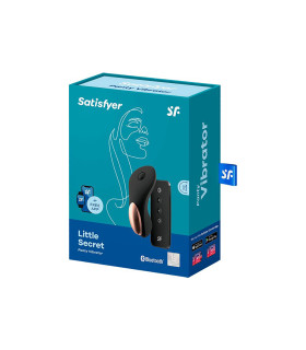 Вибратор в трусики Satisfyer Little Secret с пультом и приложением, чёрный, 8.6 х 3 см - No Taboo