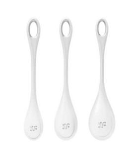 Набор вагинальных шариков Satisfyer Yoni Power 1, белые, 3 шт - No Taboo