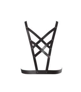 Портупея с перекрестным плетением на груди MAZE Bijoux Indiscrets черная, OS - No Taboo