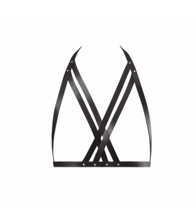 Портупея с перекрестным плетением под грудью MAZE Bijoux Indiscrets черная, OS - No Taboo