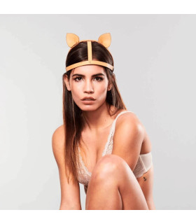 Маска кошечки MAZE Bijoux Indiscrets бежевая, OS - No Taboo