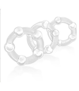 Набор эрекционных колец LoveToy прозрачный, 3.5 см - No Taboo