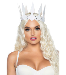 Корона с острыми зубцами Leg Avenue белая - No Taboo