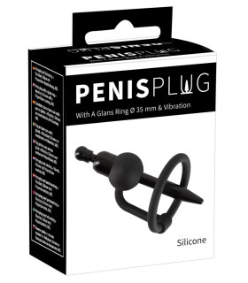 Уретральный катетер с вибро-эрекционным кольцом You2Toys черный 8.5 х 3.5 см - No Taboo