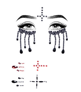 Маска из страз Possessed face jewels sticker Leg Avenue - No Taboo