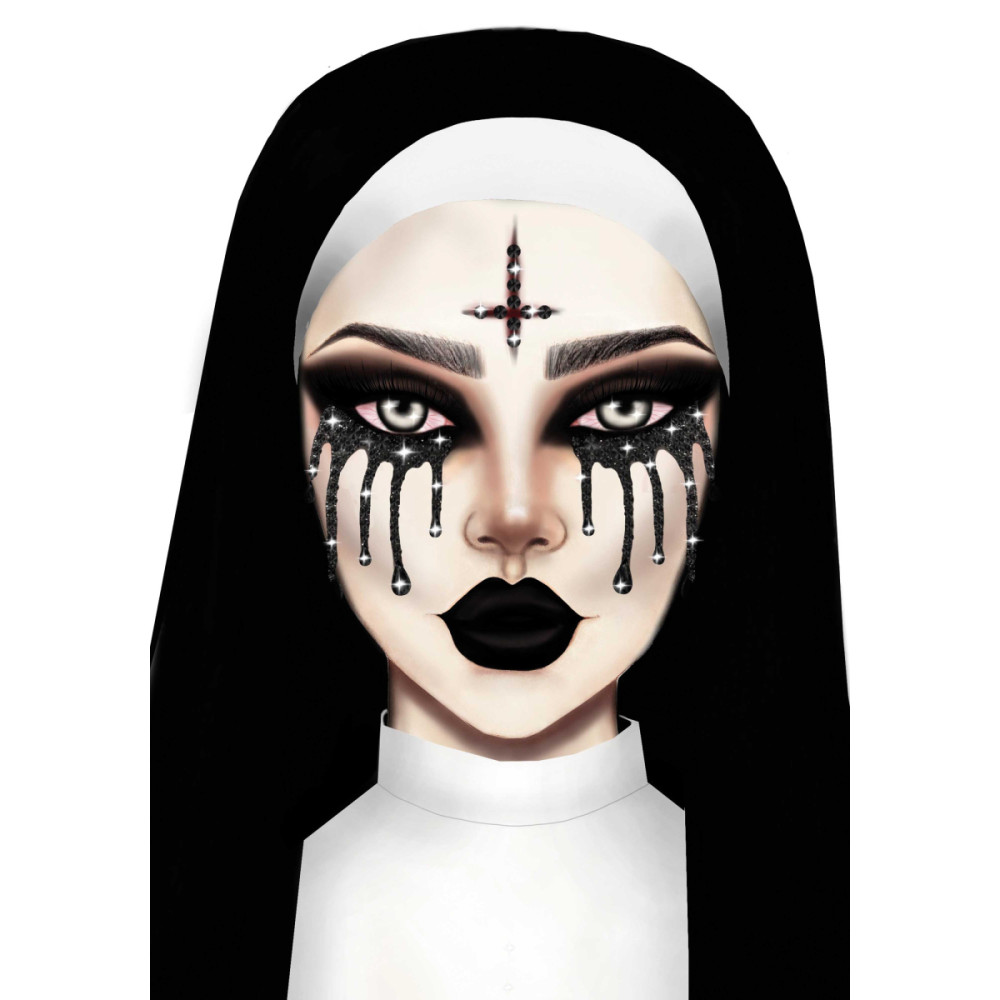 Маска из страз Possessed face jewels sticker Leg Avenue (53180), zoom