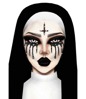 Маска из страз Possessed face jewels sticker Leg Avenue - No Taboo