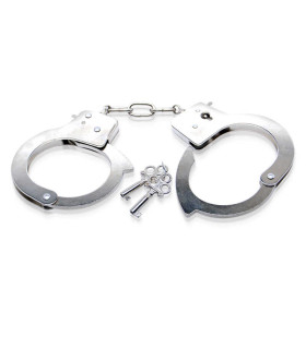 Наручники FFSLE Metal Handcuff серебряные, 2 ключика - No Taboo