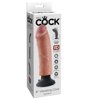 Вибратор реалистичный Pipedream King Cock на присоске, бежевый, 25 х 4.6 см - No Taboo