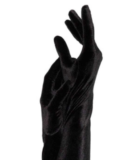 Перчатки сексуальные Stretch Velvet Opera Length Gloves от Leg Avenue, черные - No Taboo