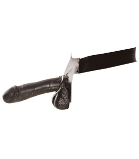 Фаллопротез реалистичный Pipedream Fetish Fantasy на трусиках, черный, 25 х 5 см - No Taboo