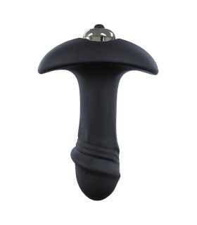 Анальная пробка с вибрацией рельефная Dream Toys Star Arrow, черная, 10 х 3 см - No Taboo