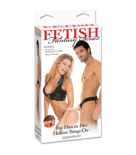 Фаллопротез с вибрацией Pipedream Fetish Fantasy на трусиках, бежевый, 24 х 4.5 см - No Taboo