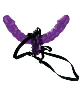 Страпон Pipedream Fetish Fantasy с двумя фаллосами, фиолетовый, 15 х 4 см - No Taboo