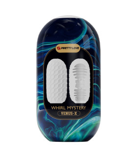 Мастурбатор двосторонній рельєфний Pretty Love нереалістичний, синій, 13.1 х 6.5 см - No Taboo