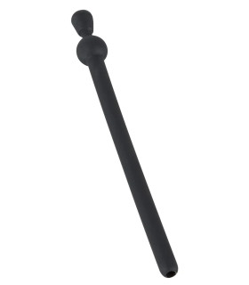 Уретральный катетер с съемной заглушкой Orion черный, 21 х 0.7 см - No Taboo