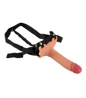 Страпон полый реалистичный Orion на ремнях, бежевый, 19.5 х 4.3 см - No Taboo