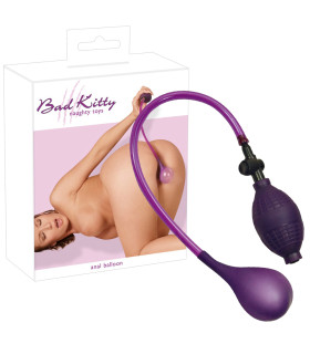 Анальная пробка с накачкой Bad Kitty фиолетовая, 37 х 9 см - No Taboo