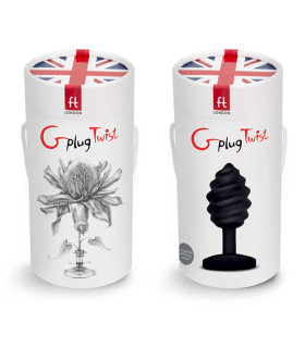 Анальная пробка с вибрацией рельефная Gvibe черная, 10.5 х 3.9 см - No Taboo