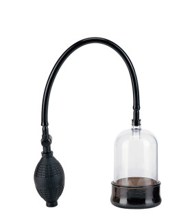 Вакуумная помпа Seven Creations Penis Head Pump для головки члена, с грушей, прозрачная, 12 см - No Taboo