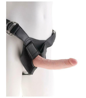 Страпон на трусиках Pipedream King Cock с кольцевым креплением, бежевый, 19.5 х 4.1 см - No Taboo