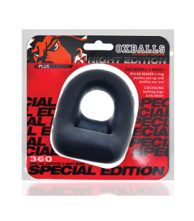 Кільце ерекційне Oxballs 360 чорне, 5 х 2.5 см - No Taboo