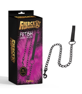 Поводок для ошейника Chisa черный, 79.5 см - No Taboo