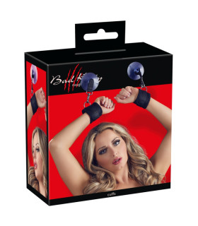 Фіксатори Bad Kitty для рук з присосками, на липучках, чорні - No Taboo