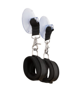 Фіксатори Bad Kitty для рук з присосками, на липучках, чорні - No Taboo