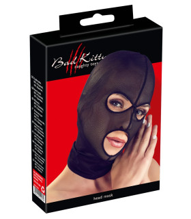 Маска з капрону Bad Kitty на голову, з відкритими очима і ротом - No Taboo