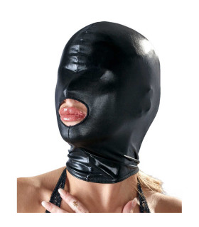Маска на голову с отверстием для рта Bad Kitty, черная - No Taboo