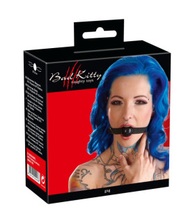 Кляп кулька Bad Kitty на гумовому ремені, чорний - No Taboo