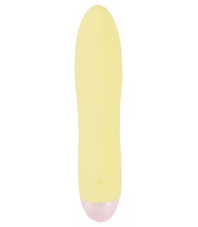 Міні-вібратор гладкий Cuties жовтий, 13.2 х 2.9 см - No Taboo