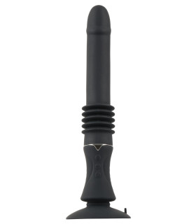 Вибратор с фрикциями реалистичный на присоске Orion черный, 28.5 х 3.2 см - No Taboo