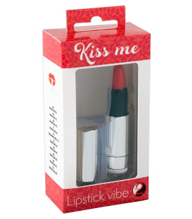 Мини-вибратор помада Orion серебристо-красный, 8.7 х 1.9 см - No Taboo