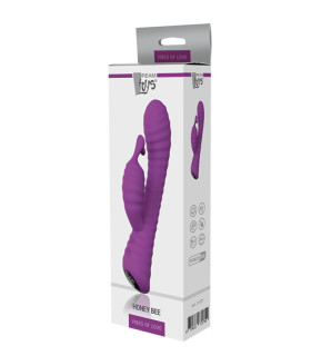 Вибратор-кролик рельефный Dream Toys фиолетовый, 21.2 х 3.5 см - No Taboo