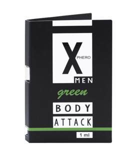 Духи с феромонами для мужчин Body Attck MEN Green X-PHERO, 1 мл - No Taboo