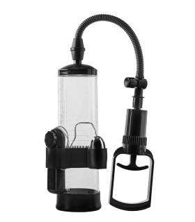 Вакуумная помпа с вибрацией Dreamtoys Ramrod с насадкой и эрекционным кольцом, прозрачная, 20 х 5.9 см - No Taboo