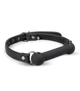 Кляп-вуздечка Easytoys чорний, 56 х 1.7 см - No Taboo