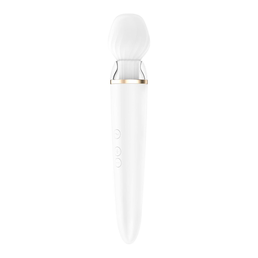 Вибратор-микрофон Satisfyer Double Wand-er с приложением, белый, 27 х 5.5 см (45971), zoom