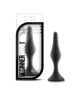 Анальна пробка, M, Blush Luxe чорна, 9 х 2.5 см - No Taboo