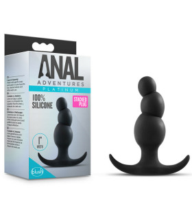 Анальная пробка елочка Anal Adventures Platinum, черная - No Taboo